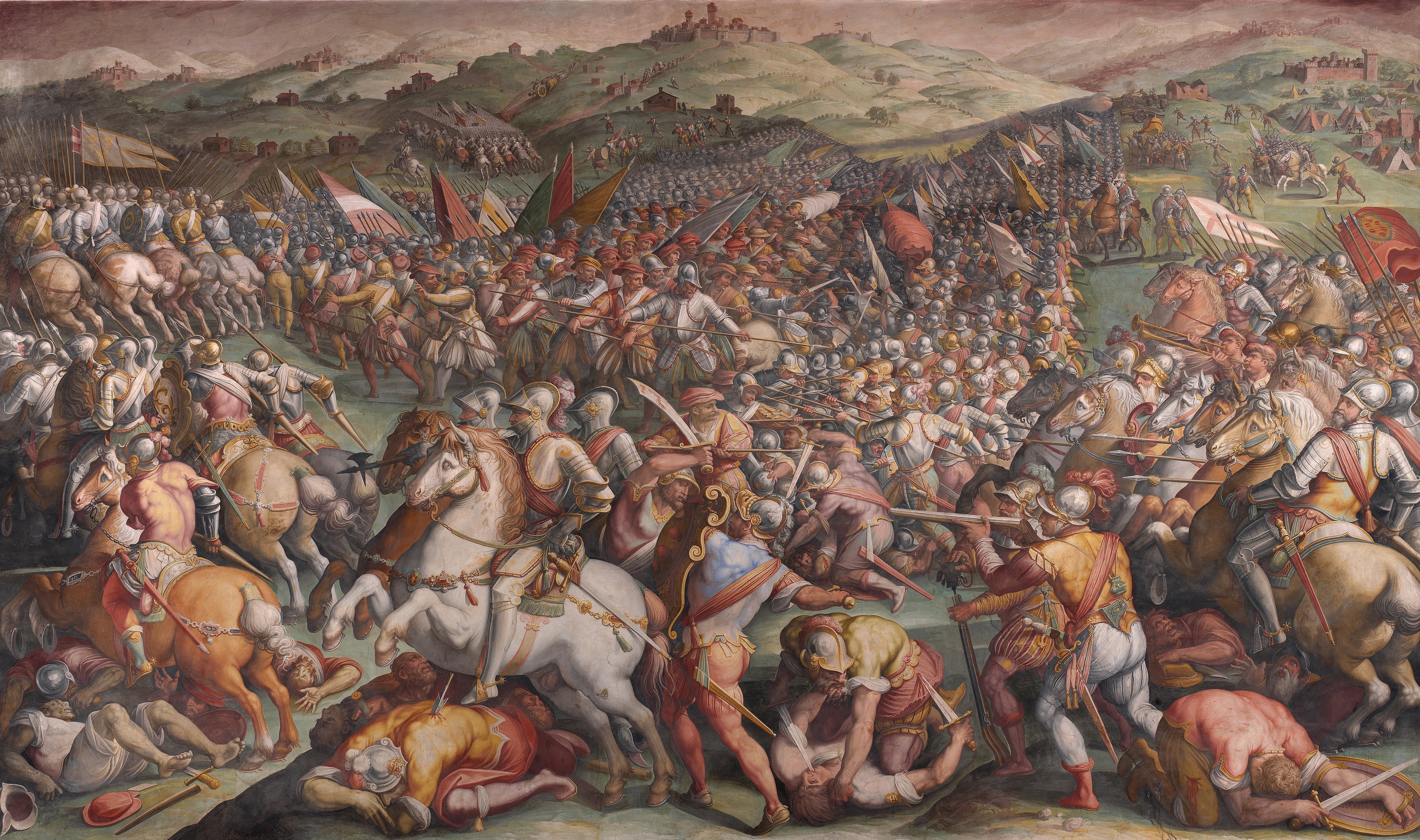 Giorgio Vasari, La battaglia di Scannagallo (Salone dei Cinquecento, Palazzo Vecchio, Firenze)